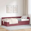 vidaXL Struttura Letto Angolare con Materasso 2 pcs Grigio Tessuto