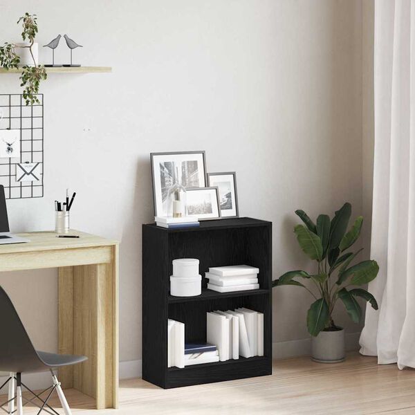 vidaXL Armadio per Libri Rovere Nero 60 x 24 x 76 cm Legno multistrato