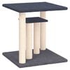 vidaXL Pali Tiragraffi per Gatti con Piattaforme Grigio Scuro 50 cm