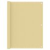 vidaXL Paravento da Balcone Beige 120x500 cm in HDPE