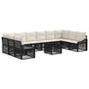 vidaXL Set Divano da Giardino 11 pz Nero polyrattan