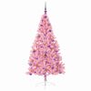 vidaXL Albero di Natale artificiale con luci integrate Rosa 180 cm PVC