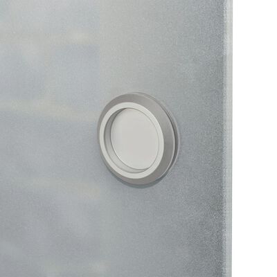vidaXL Porta Scorrevole in Vetro e Alluminio 178 cm Argento