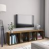 vidaXL Libreria/Mobile TV Rovere Fumo 143x30x36cm in Legno Multistrato