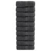 vidaXL Asciugamani Premium SOLUND 10 pz Antracite 30x30 cm 600 g/m&sup2;