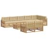 vidaXL Set di divani da esterno 9 pz Bianco e Beige Poliestere