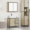 vidaXL Set Mobili da Bagno 2 pz Rovere Sonoma in Legno Multistrato