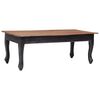 vidaXL Tavolino da Salotto Nero 120x60x45 cm Legno Massello di Mogano