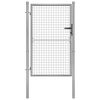 vidaXL Cancello da Giardino in Acciaio Zincato 105x125 cm Argento