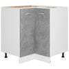 vidaXL Mobile Angolare &ldquo;Lyon&rdquo; Grigio Cemento 75,5x75,5x81,5 cm in
