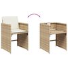 vidaXL Set da Pranzo da Giardino 7 pz con Cuscini Beige in Polyrattan
