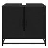 vidaXL Mobile Lavabo da Bagno Nero 65x33x60 cm in Legno Multistrato