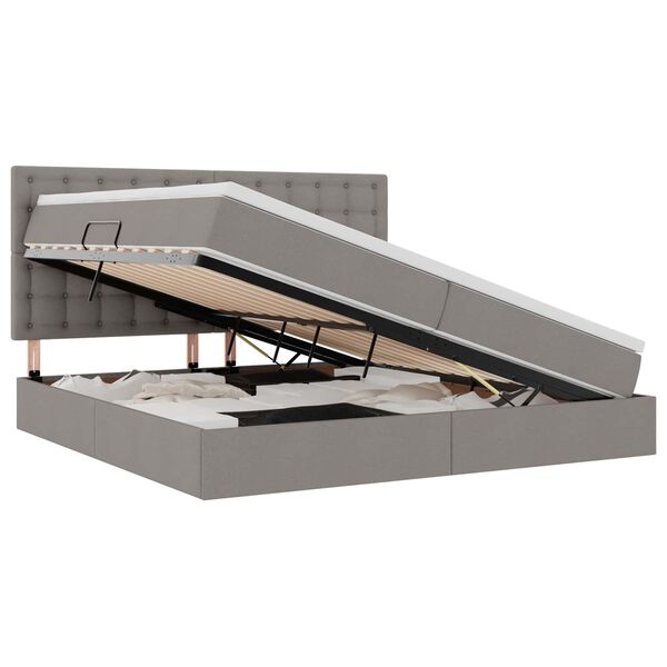 vidaXL Letto con contenitore e LED Talpa 200 x 200 cm Poliestere