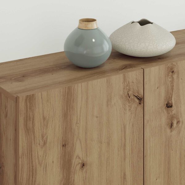 vidaXL Mobile TV 4 pcs Rovere artigianale Legno multistrato