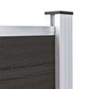 vidaXL Pannello di Recinzione in WPC 180x105 cm Nero