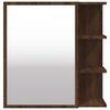 vidaXL Mobile Bagno con Specchio Rovere Marrone 62,5x20,5x64 cm Legno
