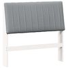 vidaXL Testiera imbottita Grigio chiaro 100 cm Pino massello