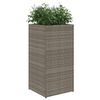 vidaXL Fioriere da Giardino 2 pz Grigie 40x40x80 cm in Polyrattan