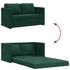 vidaXL Divano Letto da Terra 2 in 1 Verde Scuro 122x204x55 cm Velluto