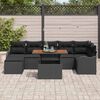 vidaXL Set Divano da Giardino con archiviazione 8 pcs Nero Poly Rattan