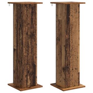 vidaXL Supporto per piante 2 pcs Legno antico 30,5 x 30 x 100,5 cm