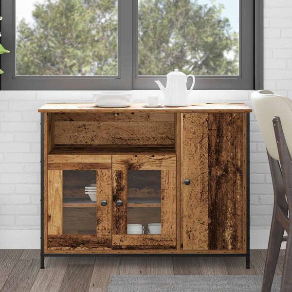 vidaXL Credenza Legno vecchio 100 x 35 x 75 cm