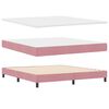 vidaXL Letto a molle con materasso Rosa 180 x 200 cm Velluto