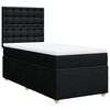 vidaXL Giroletto a Molle con Materasso Nero 90x190 cm in Tessuto