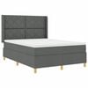 vidaXL Letto a molle con strisce LED Grigio 160 x 200 cm Tessuto