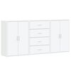 vidaXL Credenze 3 pz Bianche 60x31x84 cm in Legno Multistrato