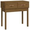 vidaXL Tavolo Consolle Ambra 76,5x40x75 cm in Legno Massello di Pino