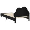 vidaXL Struttura letto bambini con testata Nero 80 x 200 cm PU