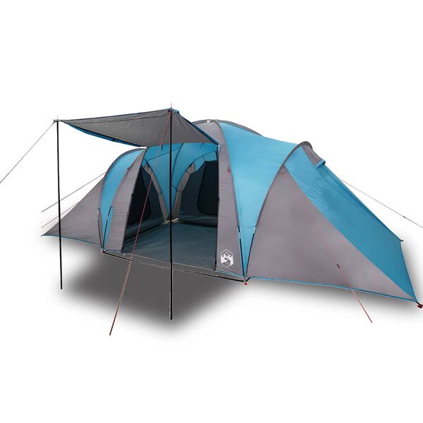 vidaXL Tenda da Campeggio a Cupola per 4 Persone Blu Impermeabile