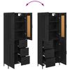 vidaXL Credenza con cassetto 2 pcs Rovere Nero Legno multistrato