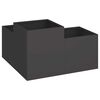 vidaXL Vaso da giardino Nero 80 x 80 x 48 cm Acciaio
