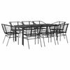 vidaXL Set da Pranzo da Giardino 9 pz Polyrattan Vetro