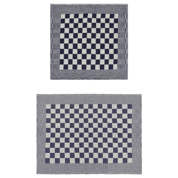 vidaXL Set Strofinacci 50 pz in Cotone Blu e Bianco