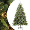 vidaXL Albero di Natale artificiale pieghevole con coni Verde 240 cm
