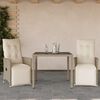 vidaXL Set da Bistr&ograve; da Giardino 3 pz con Cuscini Beige in Polyrattan