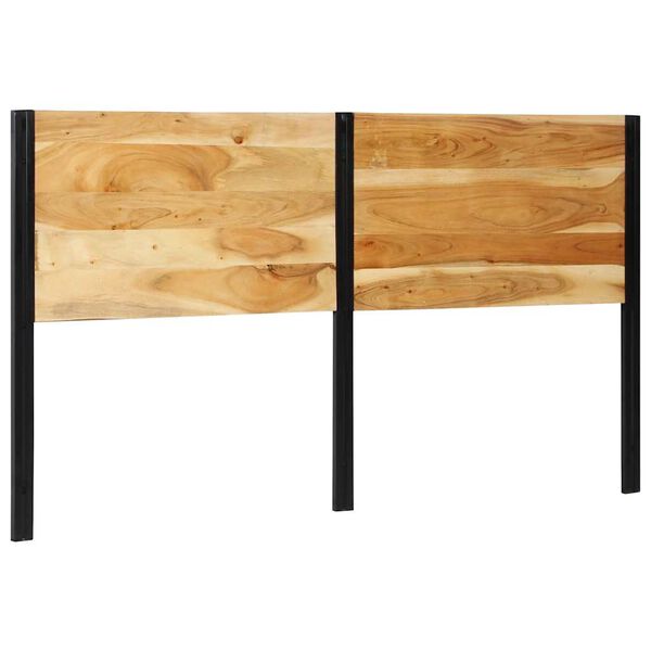 vidaXL Testiera 180 cm in Legno Massello di Acacia e Ferro