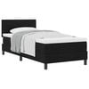 vidaXL Letto a molle con testiera Nero 100 x 200 cm Tessuto