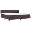 vidaXL Letto box spring con materasso Marrone scuro 200 x 200 cm