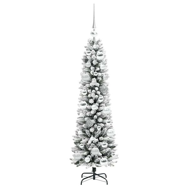 vidaXL Albero di Natale artificiale con 150 LED Bianco 120 cm