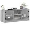 vidaXL Mobile Porta TV con Ante in Vetro Grigio Sonoma 102x37x42 cm