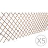 vidaXL Recinzione a Traliccio in Salice 5 pz 180x90 cm