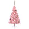 vidaXL Albero di Natale artificiale con luci integrate Rosa 120 cm PVC