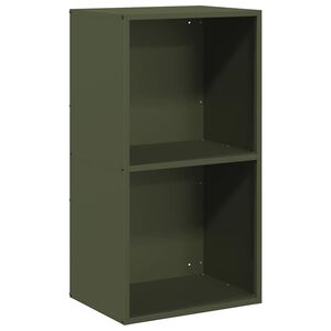 vidaXL Rastrelliera per Legna da Ardere Verde Oliva 40x30x75 cm