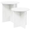 vidaXL Set tavolini 2 pz &Oslash; 45 x 45 cm Legno ingegnerizzato