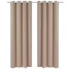 Tende Oscuranti Blackout Crema con Anelli di Metallo 135 x 245 cm 2 pz