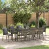 vidaXL Set da Pranzo per Giardino con cuscino 9 pcs Grigio polyrattan